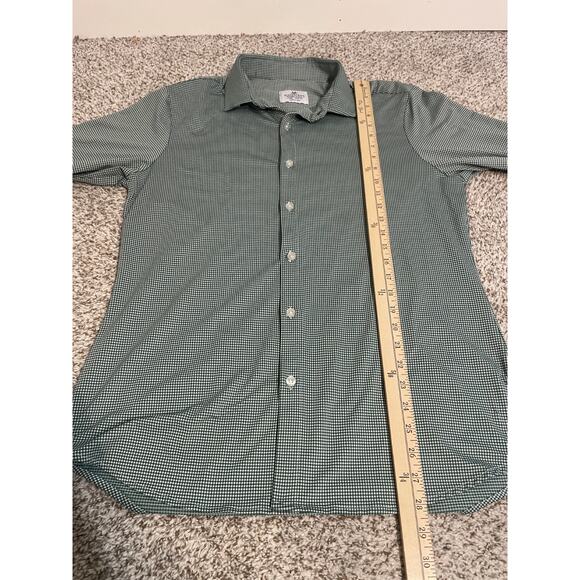 Mizzen + Main Tradition Evolved Trim Fit Green Check Mens L Preppy Casual - Picture 6 of 8